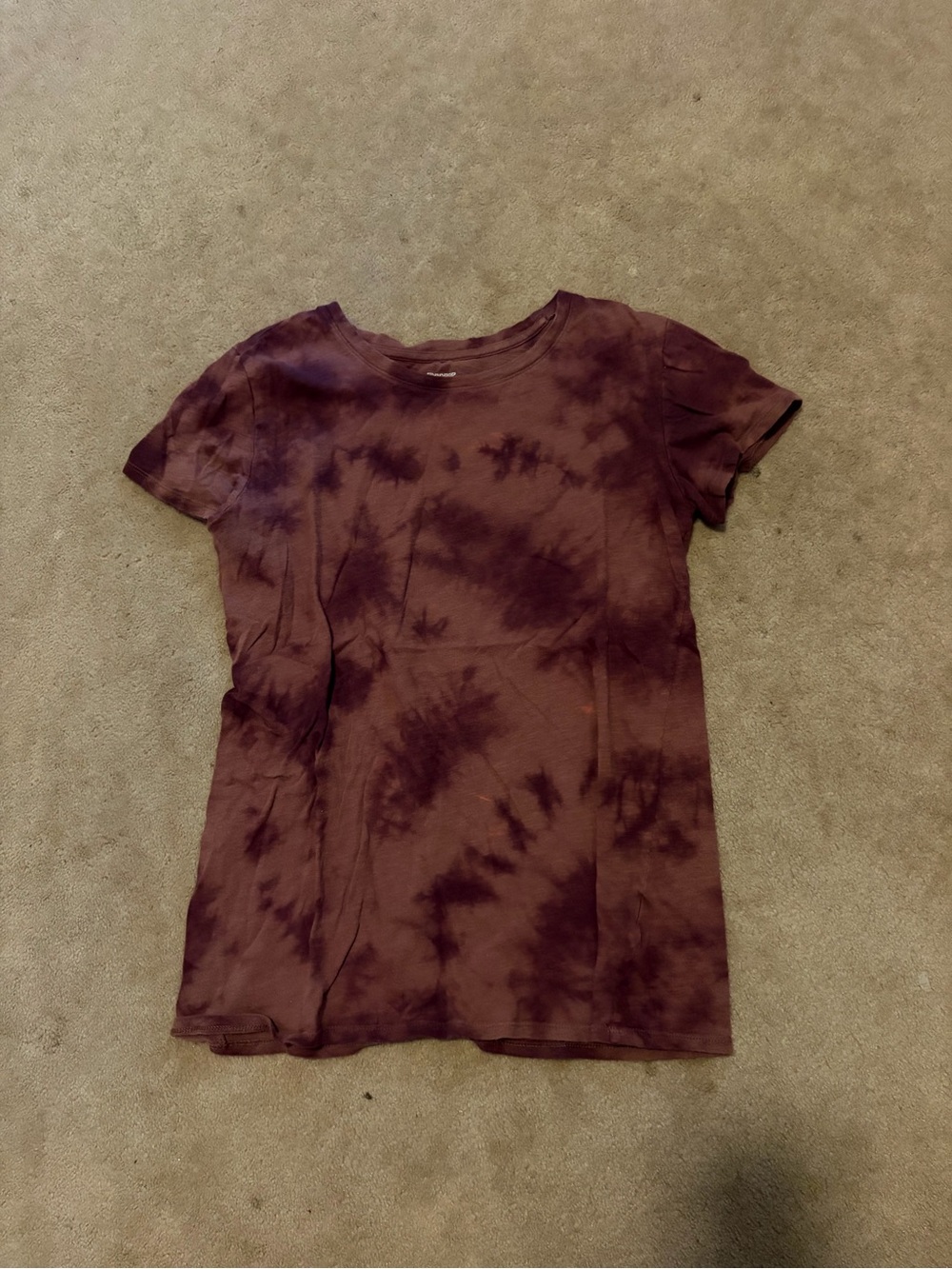 PINK Victoria's Secret Tie-Dye Short Sleeve Tee - Plum/Burgundy